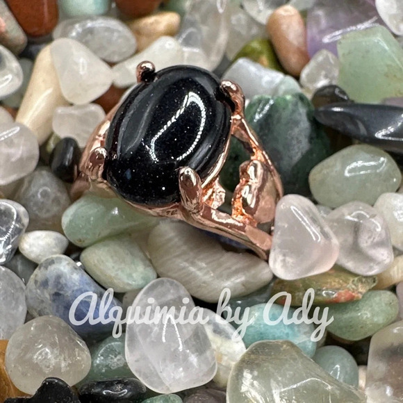 Sunstone Victorian rose gold ring - Picture 1 of 6